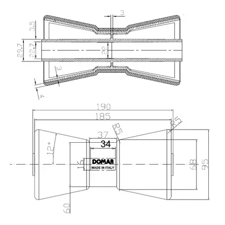Respo venetraileri K=C3=96LIRULLA PU P=C3=84=C3=84LYSTEINEN - Kölirullat - 15982 - 2