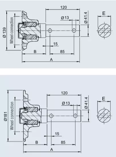 NAPA AL-KO 375KG 4X100 - Jarruttomat pyörännavat - 21024 - 2