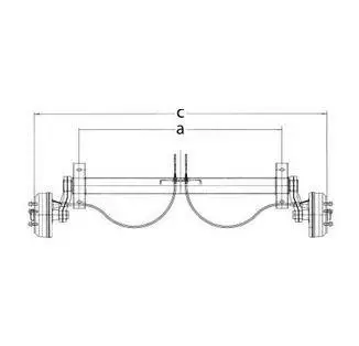 JARRUAKSELI NIEPER 1500KG A1400/1885 - Peräkärryn akselit - 20995 - 2