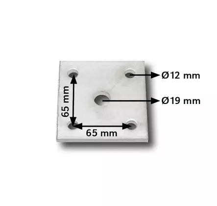 KIINNIKELEVY 100 X 100 X 8 SINK. - Alustan tarvikkeet - 10305 - 2