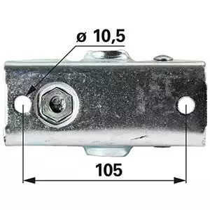 KIINNIKE 35MM PELTI - Nokkapyörän ja tukijalan kiinnikeet - 21048 - 2