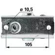 KIINNIKE 35MM PELTI - Nokkapyörän ja tukijalan kiinnikeet - 21048 - 2