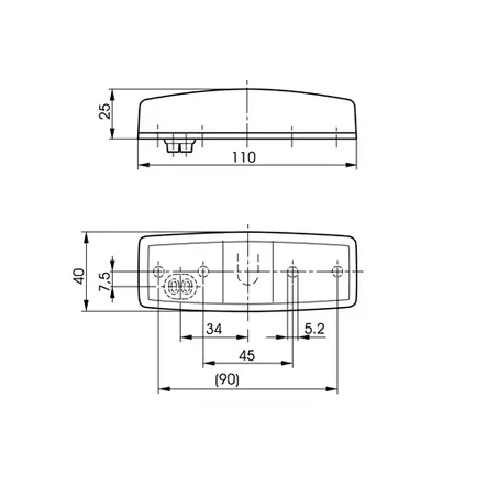 TALMU 1168 SIVUVALO PAINETT. KELT. - Etu-, sivu- ja äärivalot - 10679 - 2